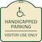 Signmission Reserved Parking Handicapped Parking Visitor Use Heavy-Gauge Aluminum Sign, 18" x 18", TG-1818-23047 A-DES-TG-1818-23047 - alternate 1